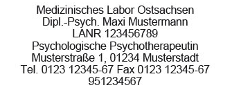 Colop Printer Arztstempel m. individuellem Text 7-zeilig WEISS SCHWARZ